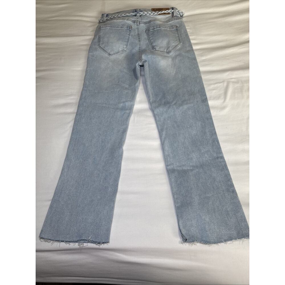 Kensie Savannah High Rise Flare Ankle Jeans Womens 2 / 26 Belted Light Wash NWT - Picture 9 of 11